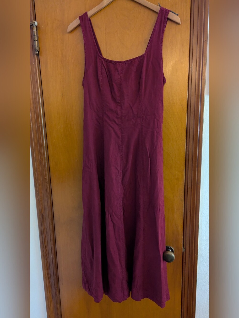 Universal Thread Burgundy Square Neck Midi Dress